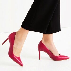 ZARA 100% LEATHER FUCHSIA POINTED COURT HEELS BRAND NEW WITH TAGS US 7.5 EUR 38